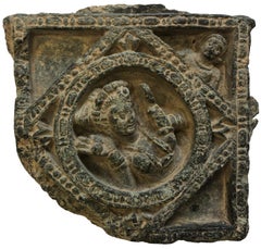 Bodhisattva A Schist Stone Plaque 