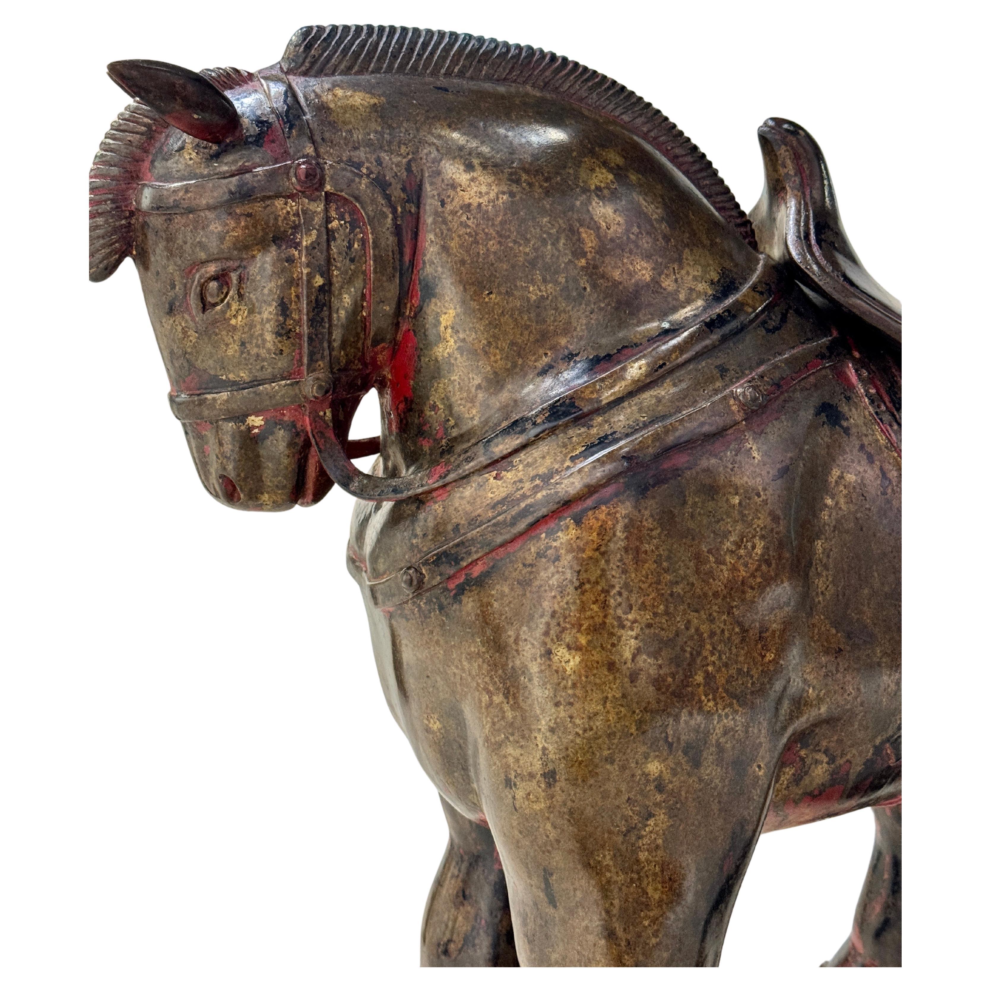Scultura di cavallo in bronzo in stile Botero - Sculpture di Unknown