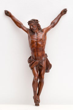 ANTIQUE italienische BOXWOOD SculPTURE OF CHRIST aus dem 18. Jh.