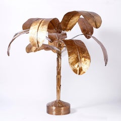 Palmen-Skulptur aus Messing