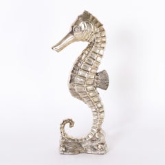 Brass Seahorse Sculpture