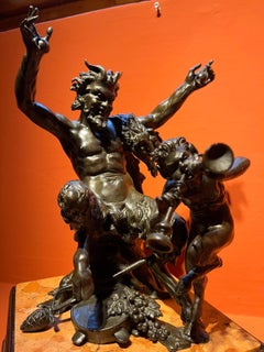 Bronze Figurative Nude Mythological Satyr Faun 19th century