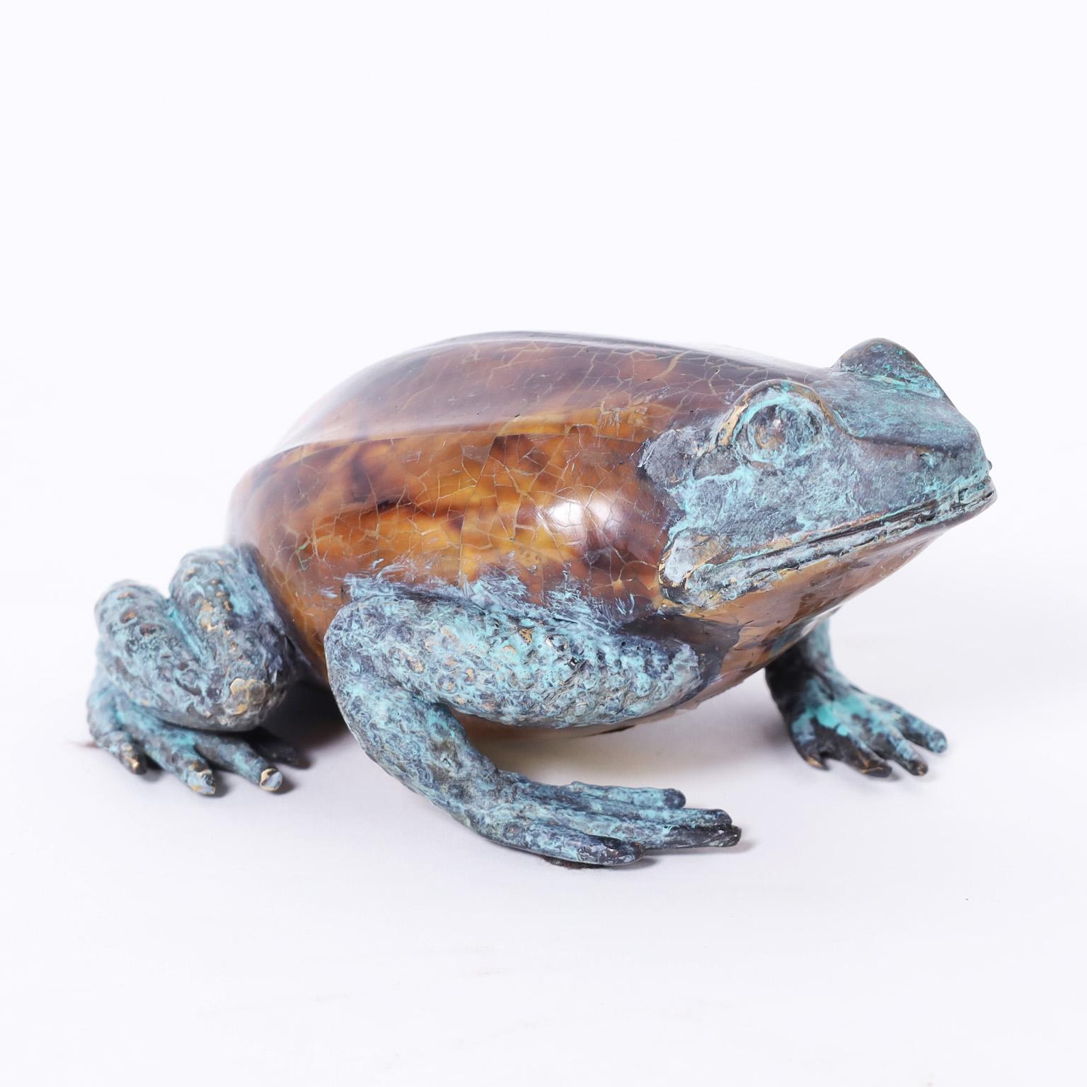 Bronze Frog - Sculpture by Unknown