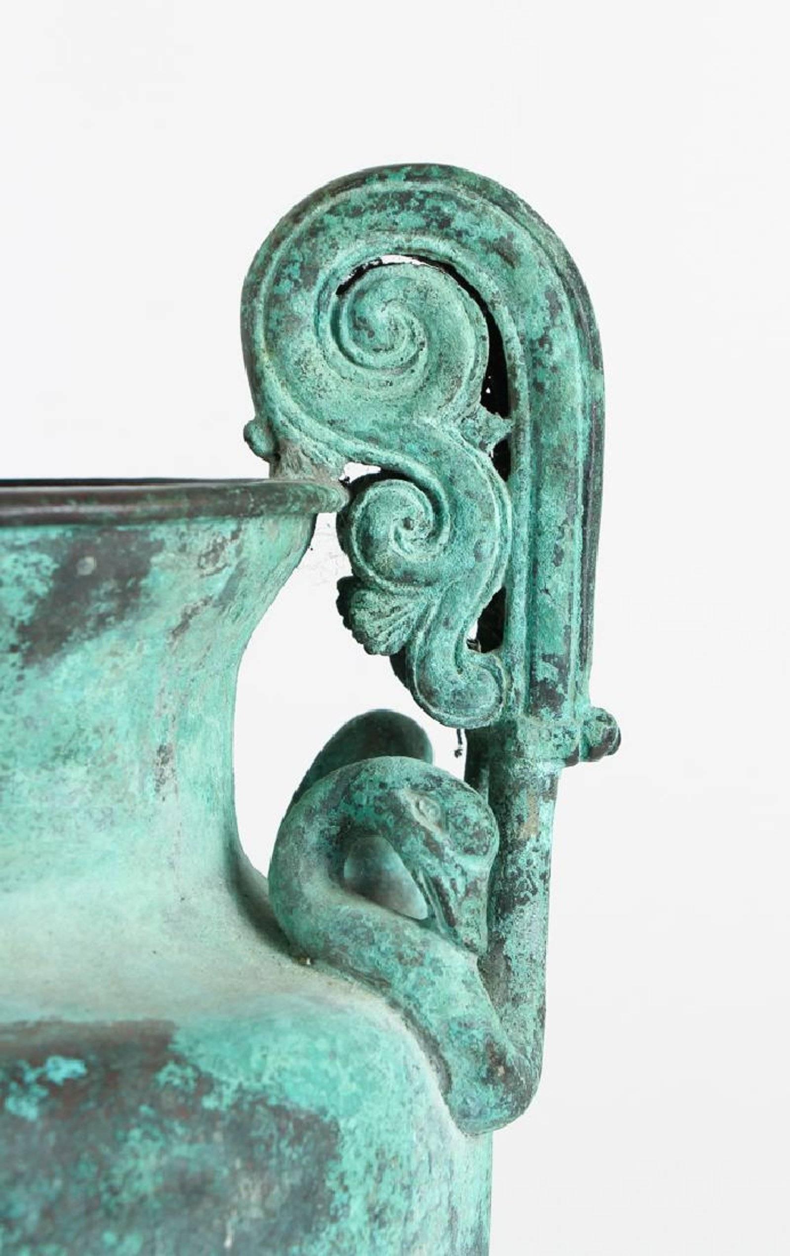 Bronze Garden Urn after the Antique - Other Art Style Sculpture by Unknown