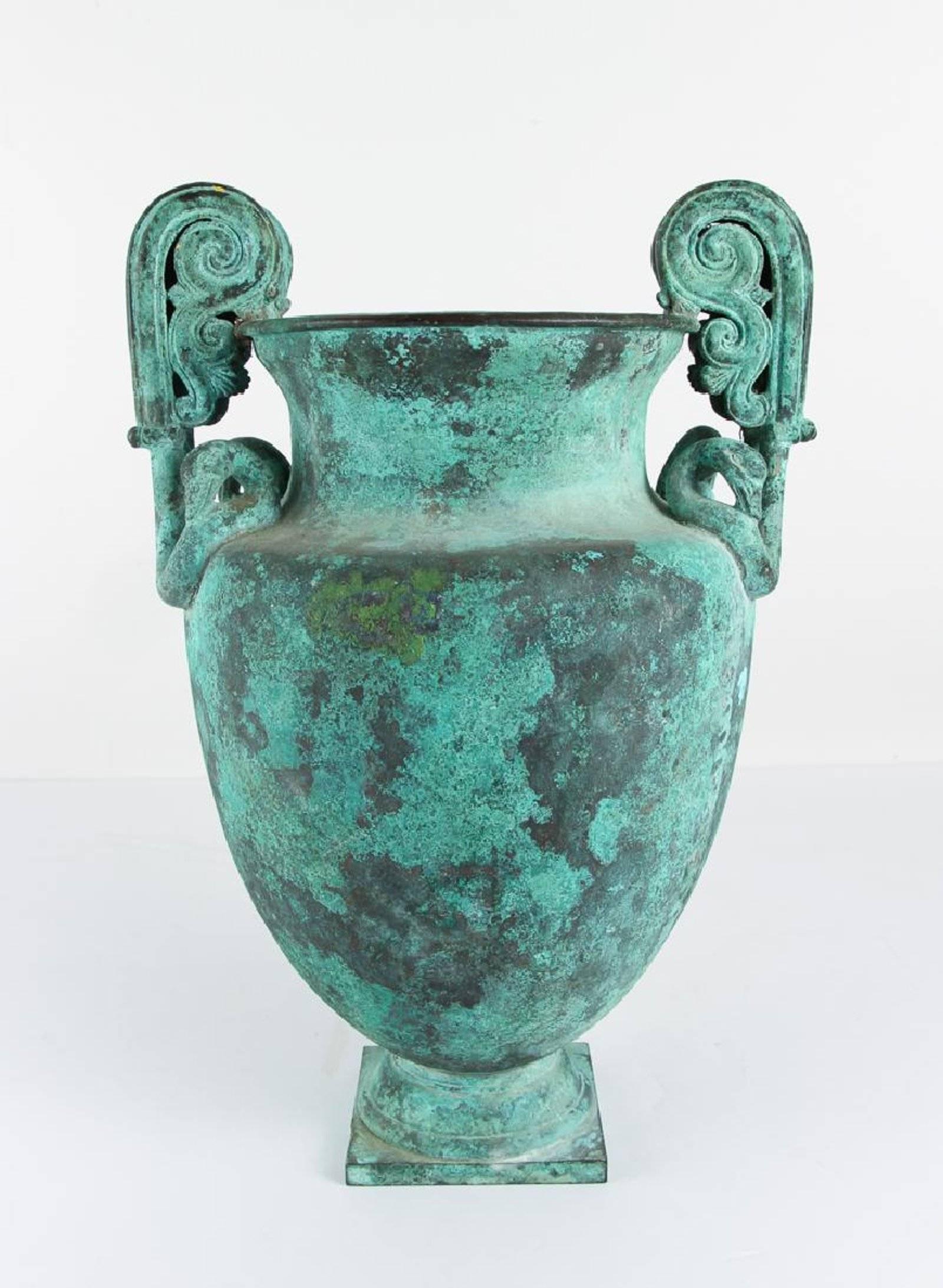 Bronze Garden Urn after the Antique - Sculpture by Unknown