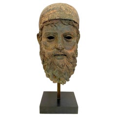 Tête d'un soldat en bronze