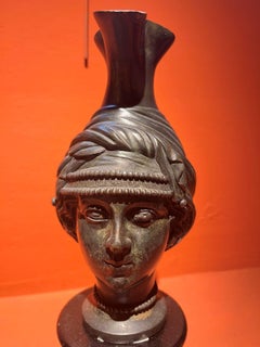 Bronze Sculpture of a Woman's Head, 19th Century, Old Masters Style