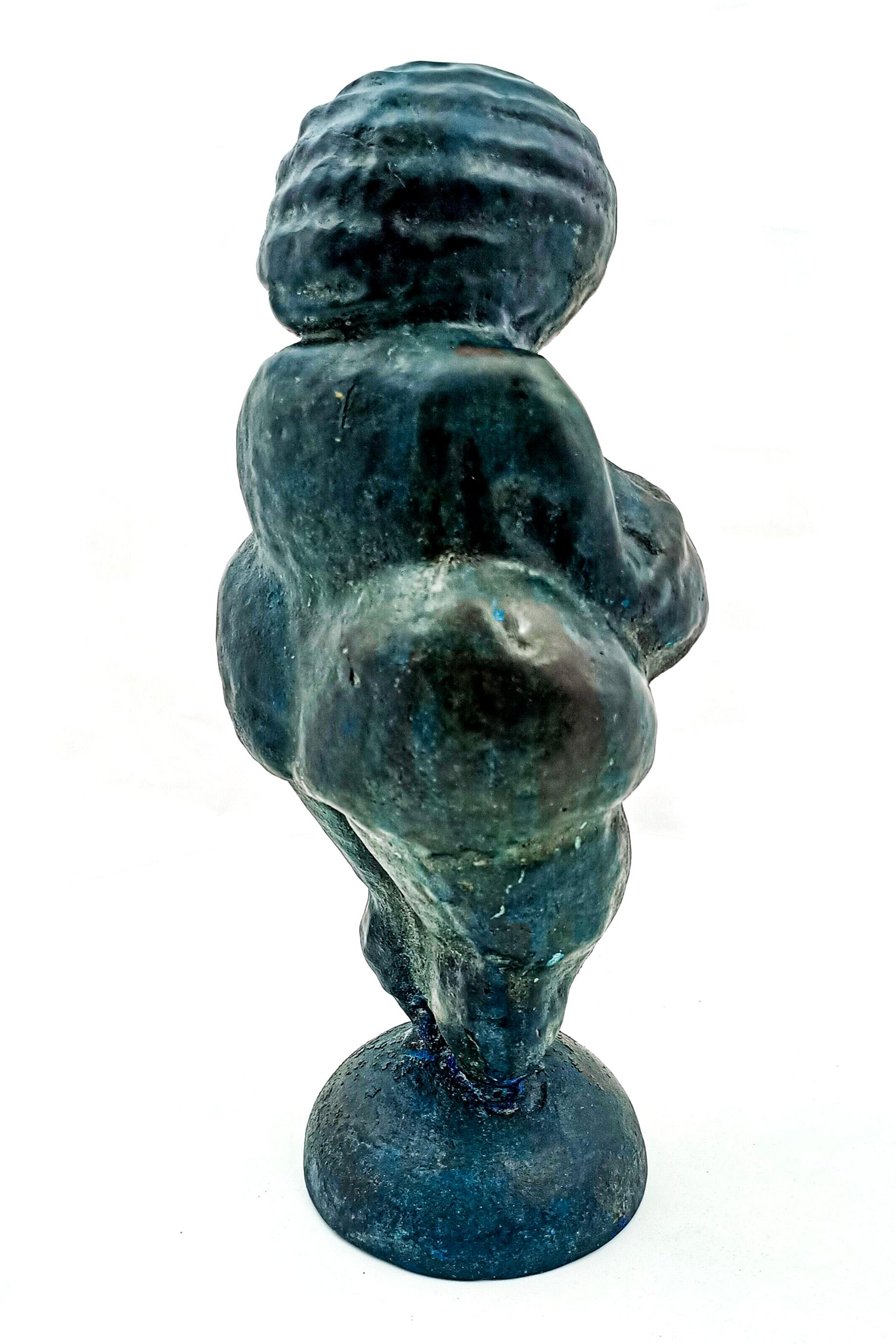 Sculpture based on original Venus figurine estimated to have been made around 25,000-30,000 years ago.

Artist: Unknown
Name: Venus of Willendorf
Year of creation: 2010
Techique: patinated bronze
Dimentions: (H) 33 x (W) 16 x (D) 15 cm
Edition: