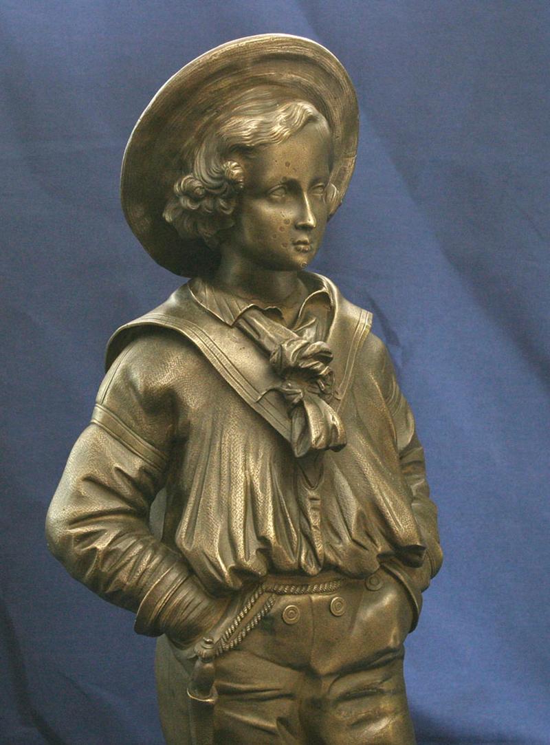 Bronze Statue of Prince Albert Edward as a Sailor Boy - Sculpture by Unknown