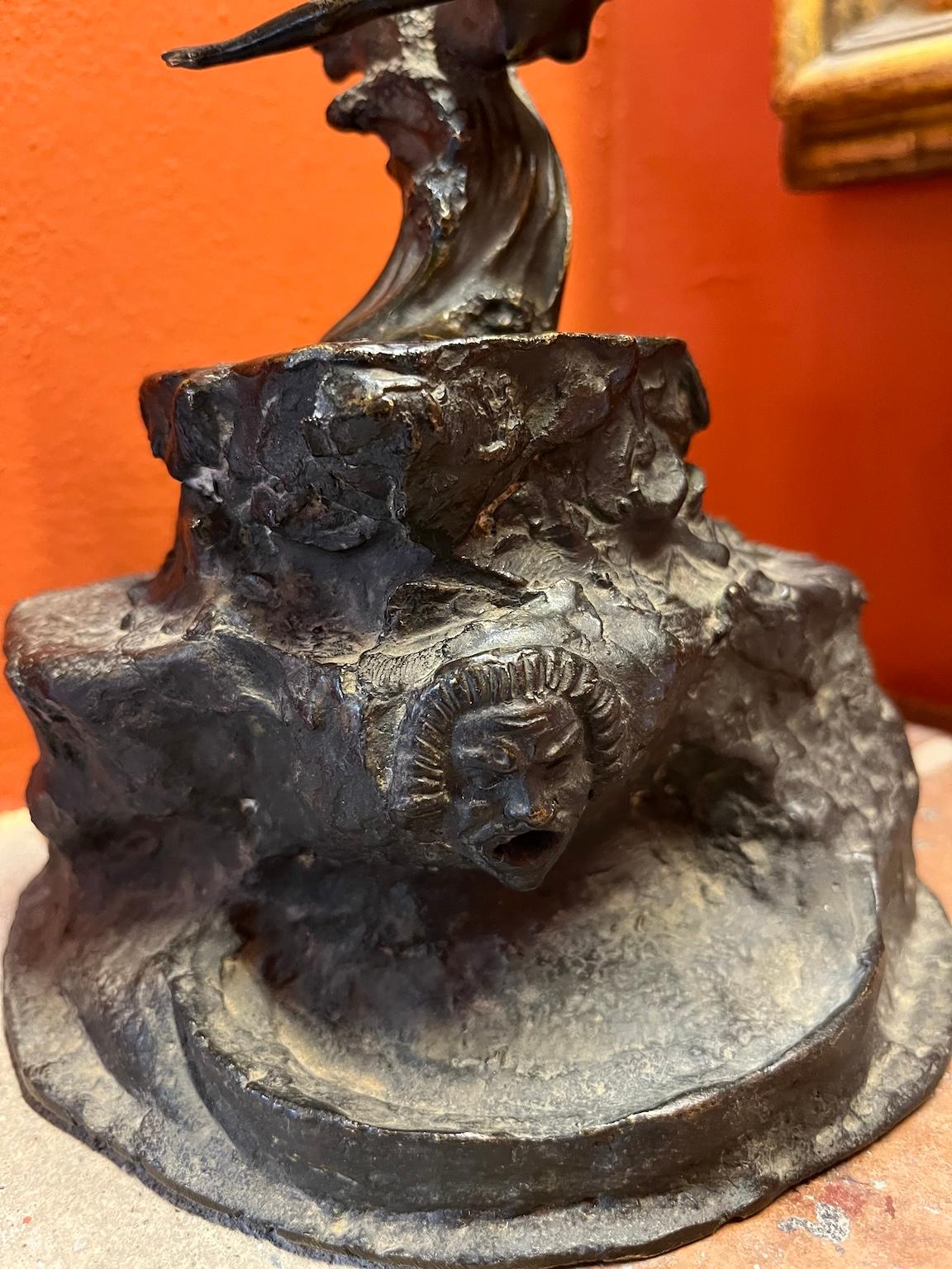 Bronzetto figurativo a tema mitologico letterario dei primi del novecento in vendita 2