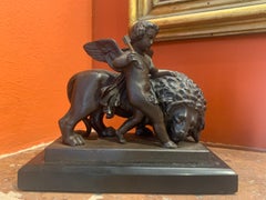 Allegorical mythological figurative bronze from the 19th century