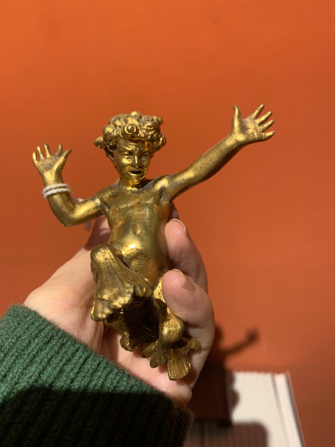 Figurative mythological bronze statuette in Florentine Mannerist style of the 19th century - Other Art Style Sculpture by Unknown