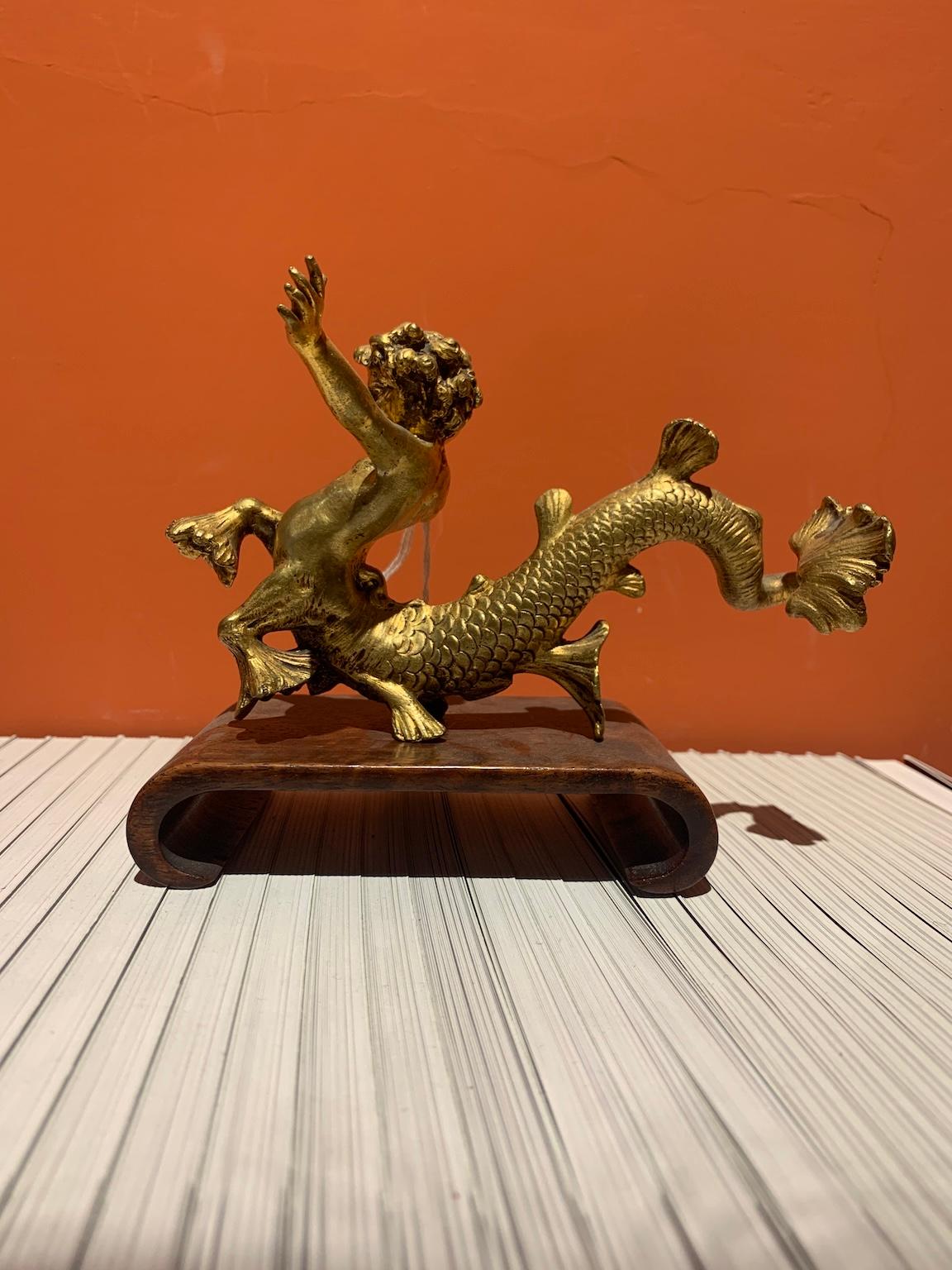 Figurative mythological bronze statuette in Florentine Mannerist style of the 19th century For Sale 3