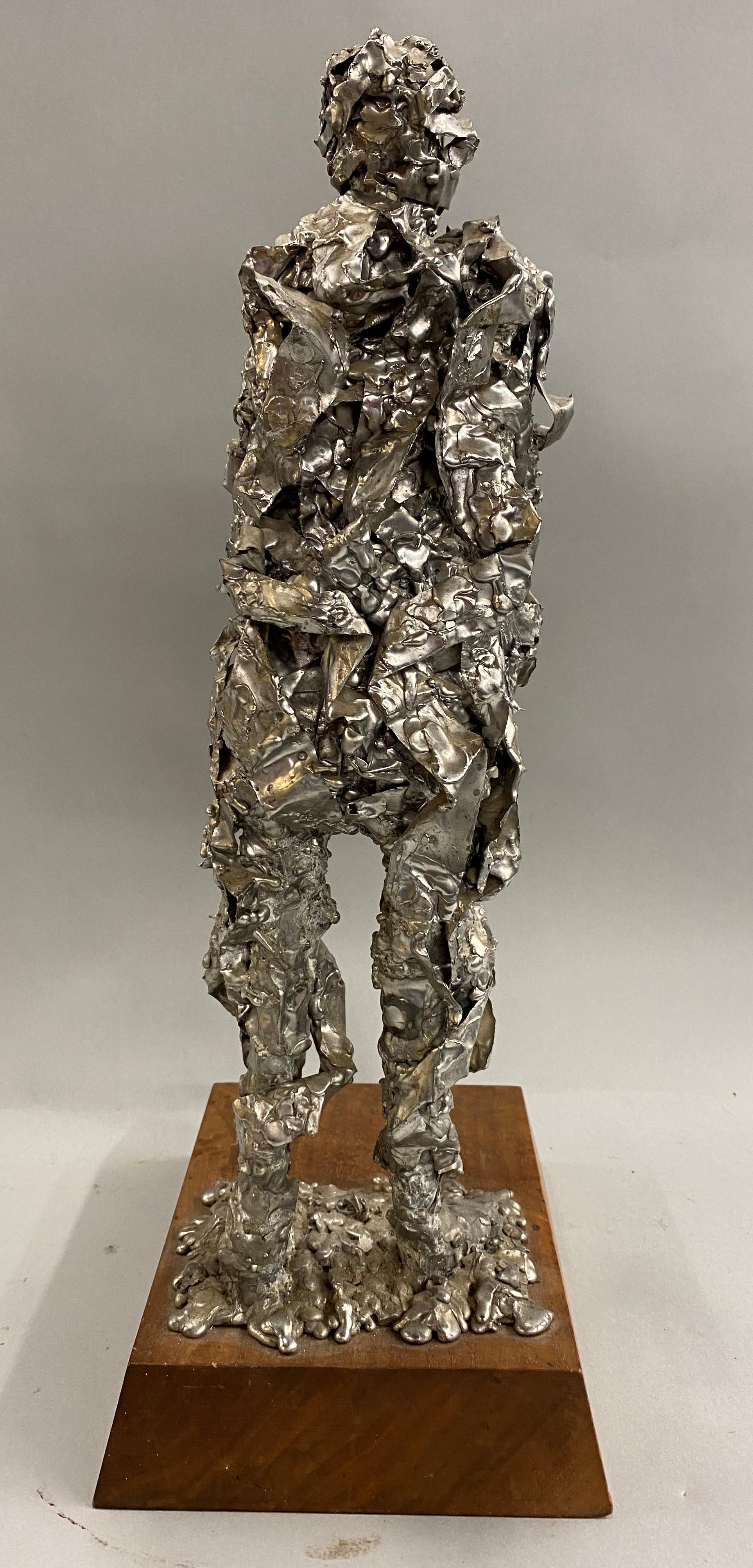 Brutalist Figural Sculpture of a Man - Modern Art by Unknown
