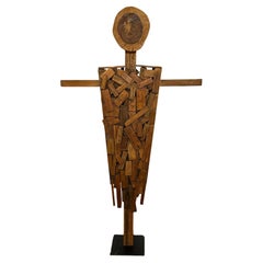 Brutalistische Wood Wood Skulptur