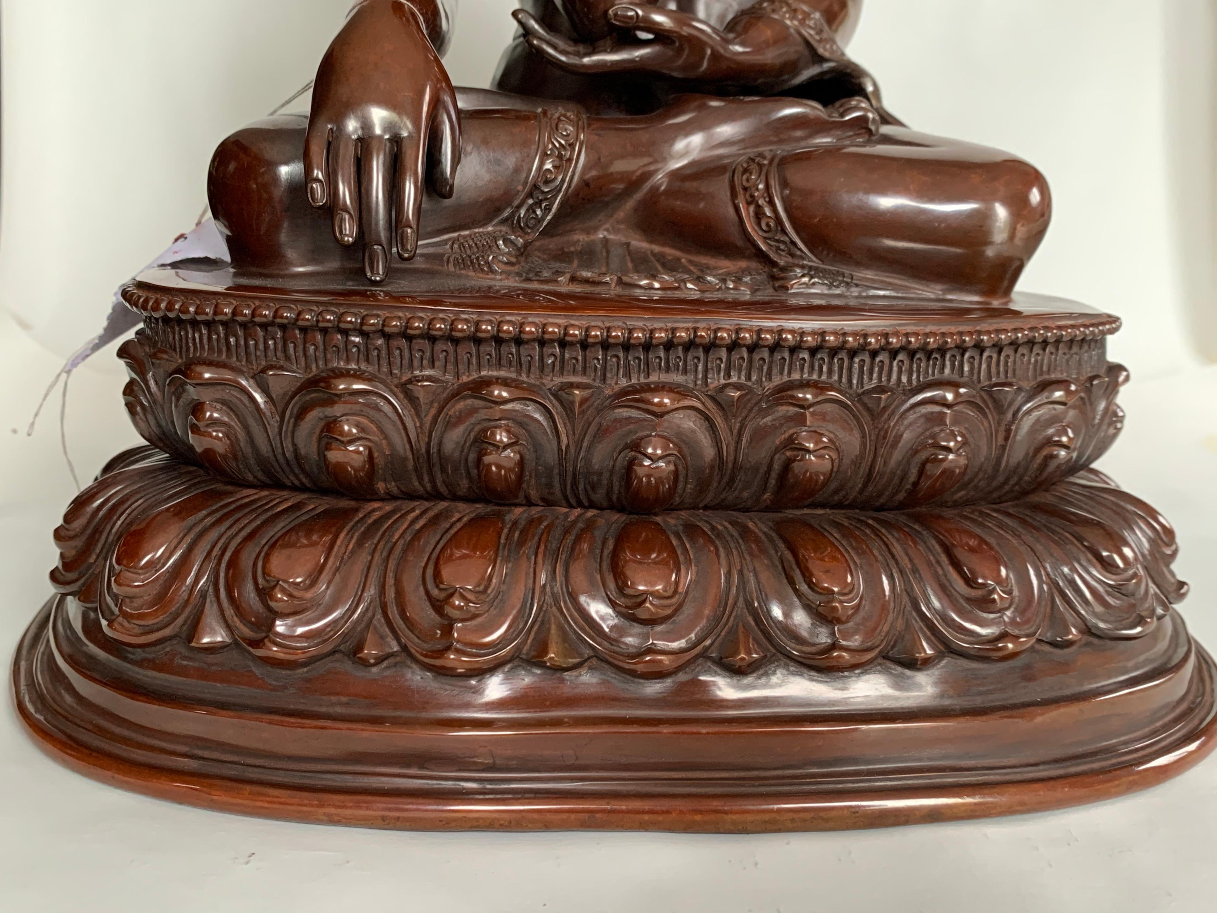 Buddha Statue 12 Inch Handcrafted by Lost Wax Process 3