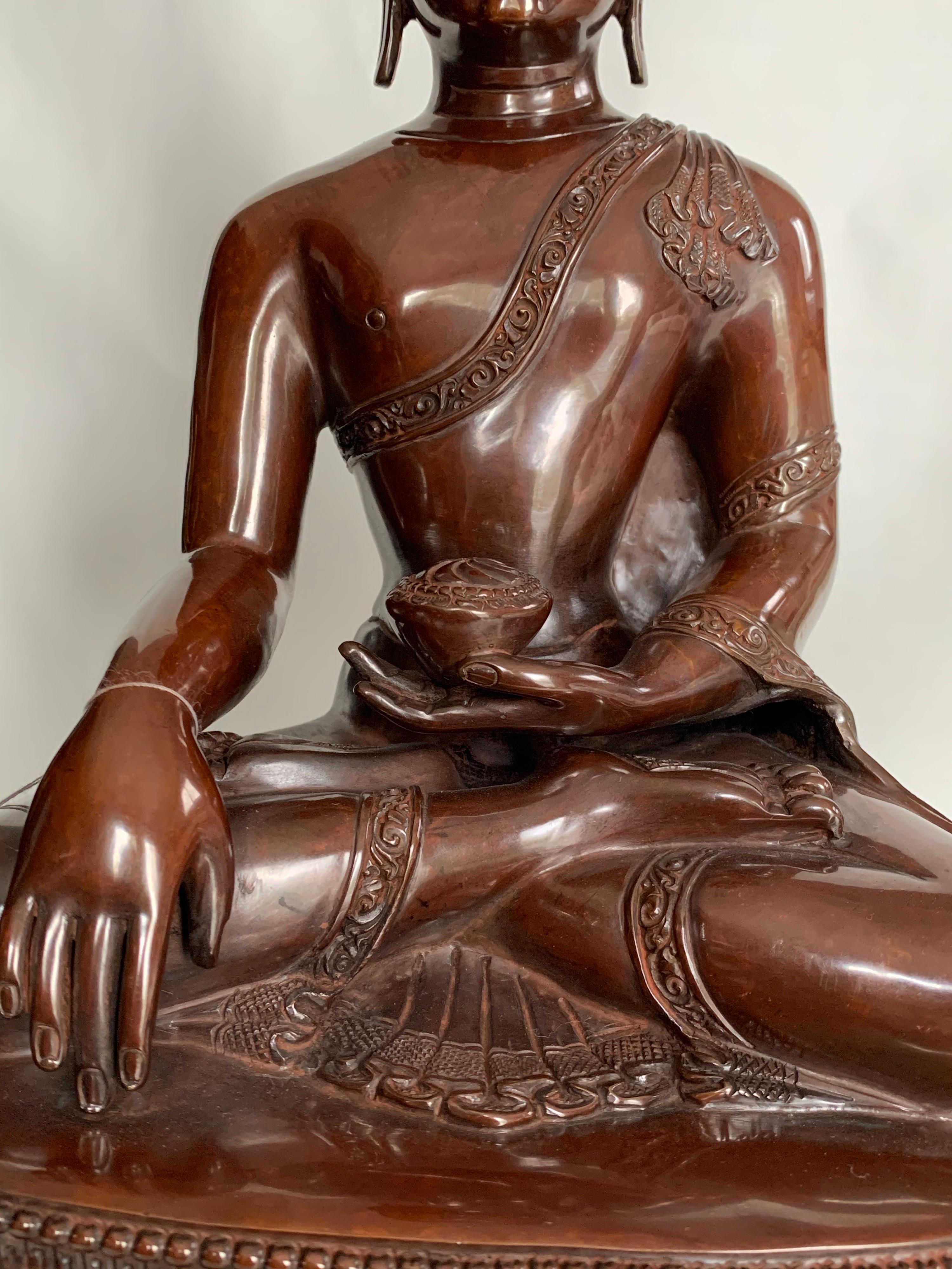 Buddha Statue 12 Inch Handcrafted by Lost Wax Process 2