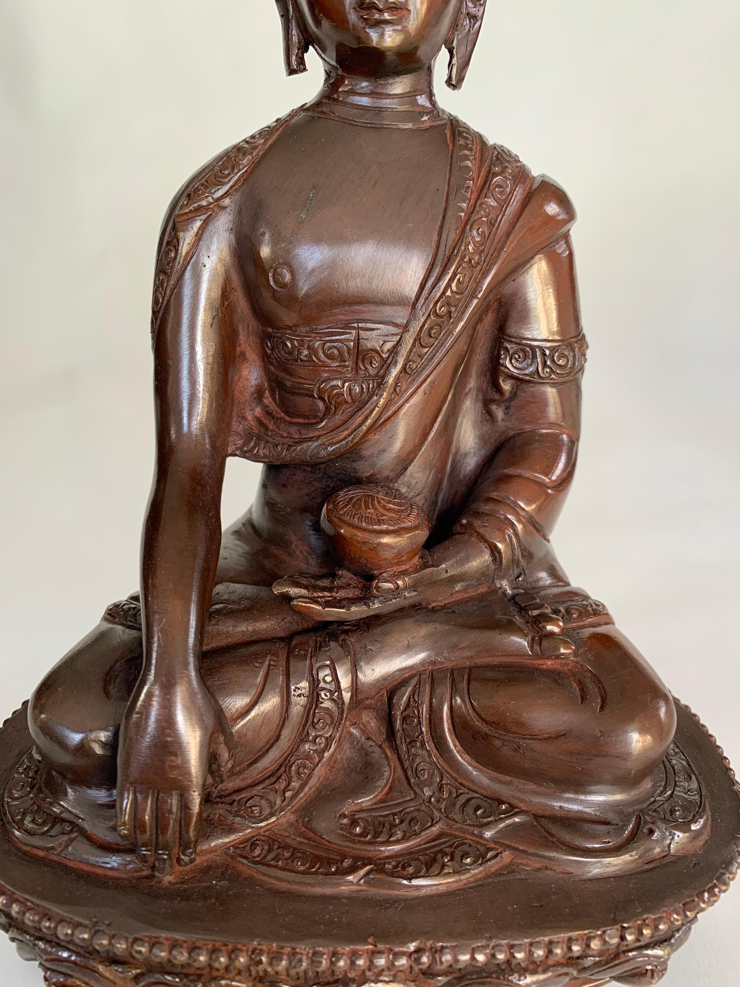 Buddha Statue 7.5 Inch Handcrafted by Lost Wax Process 2
