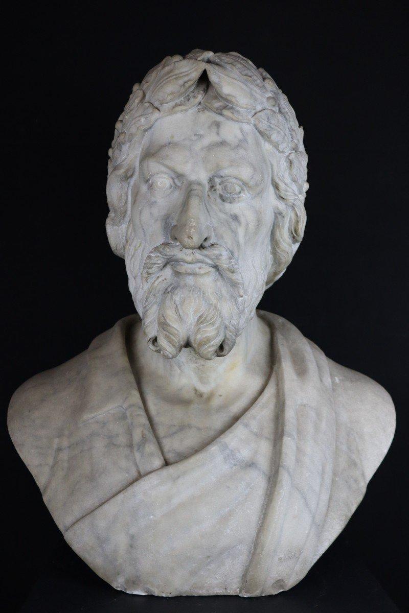 BUST in marble probably from Carrara representing King Henri IV 18th century For Sale 6