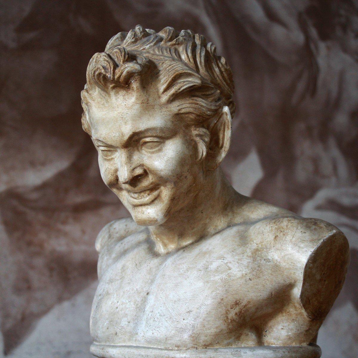 Bust in patinated plaster 