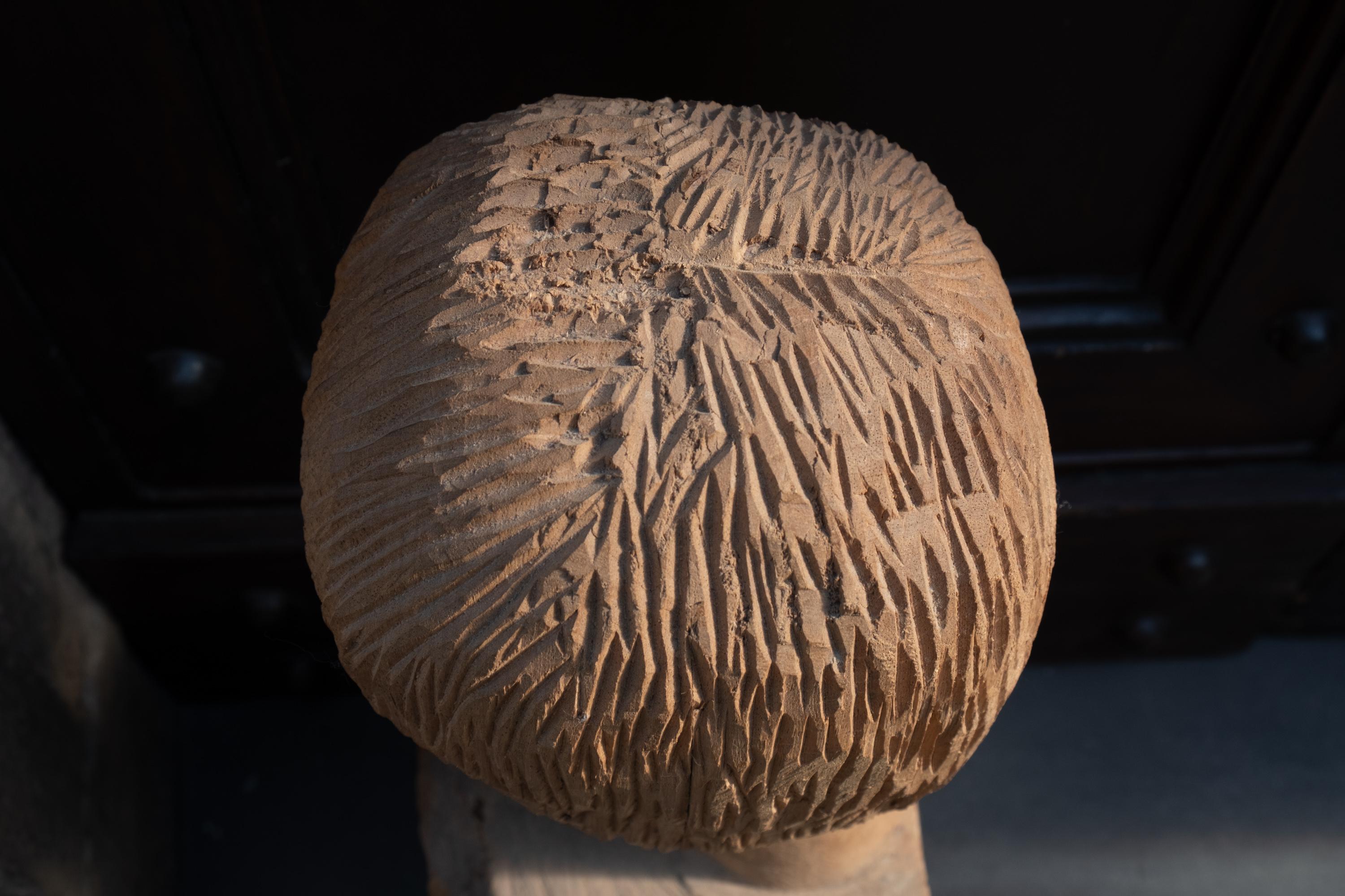 Bust Of A Young Girl In Arte Povera Style, Italy,mid XX Century.

Bust of a young girl , follower of Arte Povera artistic movement, Italy, around 1970.
Sculpture in fir wood. Italy.
Arte Povera movement favored deliberately 