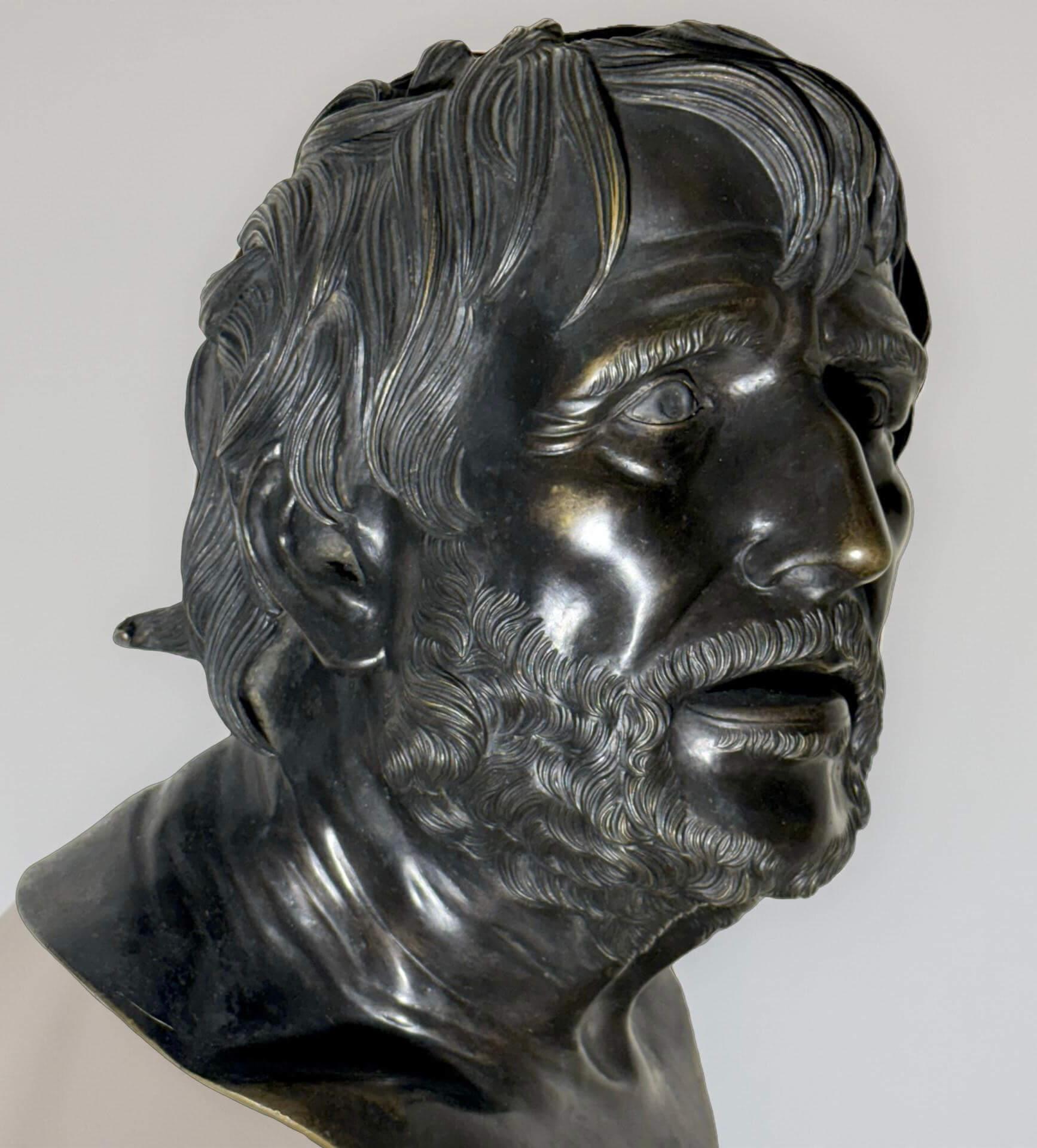 Busto in Bronzo di Seneca o Pseudo-Seneca Italia Napoli fine XVIII-inizi XIX sec in vendita 2