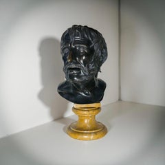 Busto in Bronzo di Seneca o Pseudo-Seneca Italia Napoli fine XVIII-inizi XIX sec