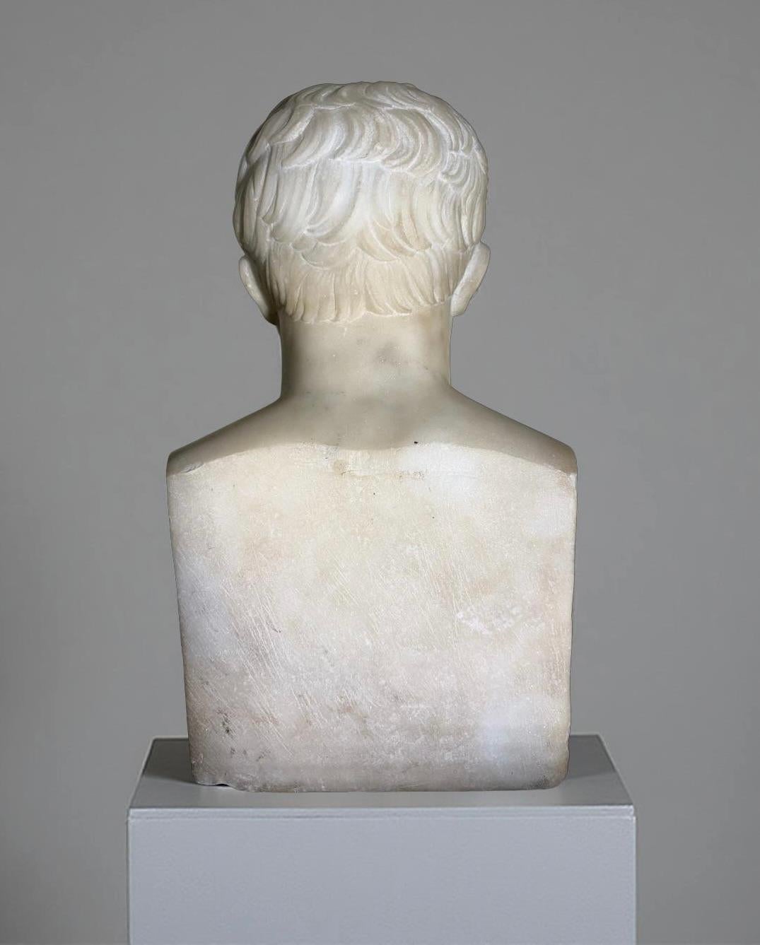 Busto in Marmo dell'imperatore Napoleone I in Erma epoca XIX secolo in vendita 9