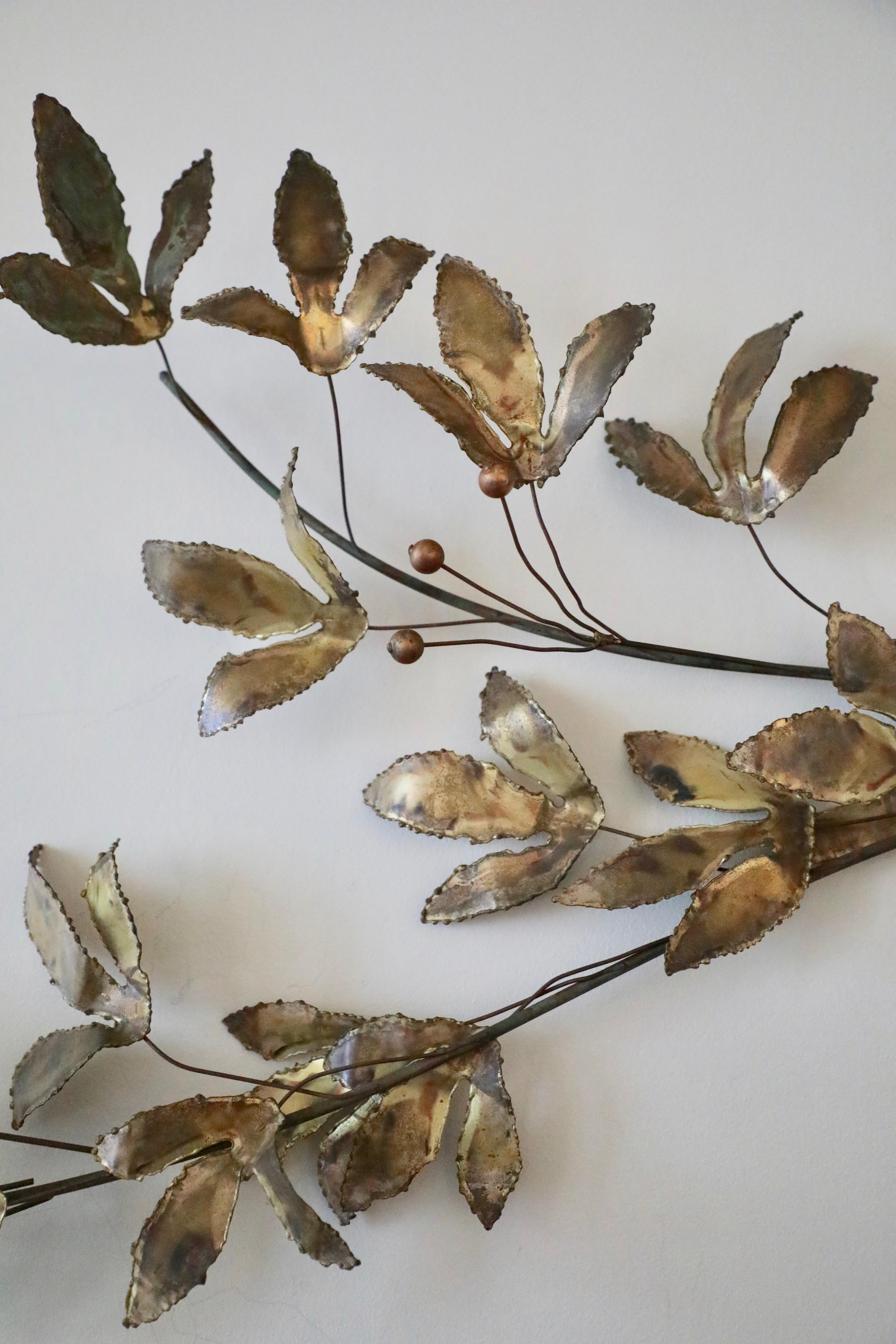 C. Jeré Metal Wall Sculpture of Stylized Branches and Leaves  1