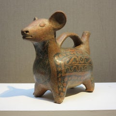 Antique c.200 A.D Vicus Peruvian whistling dog pre-Columbian pottery figure sculpture