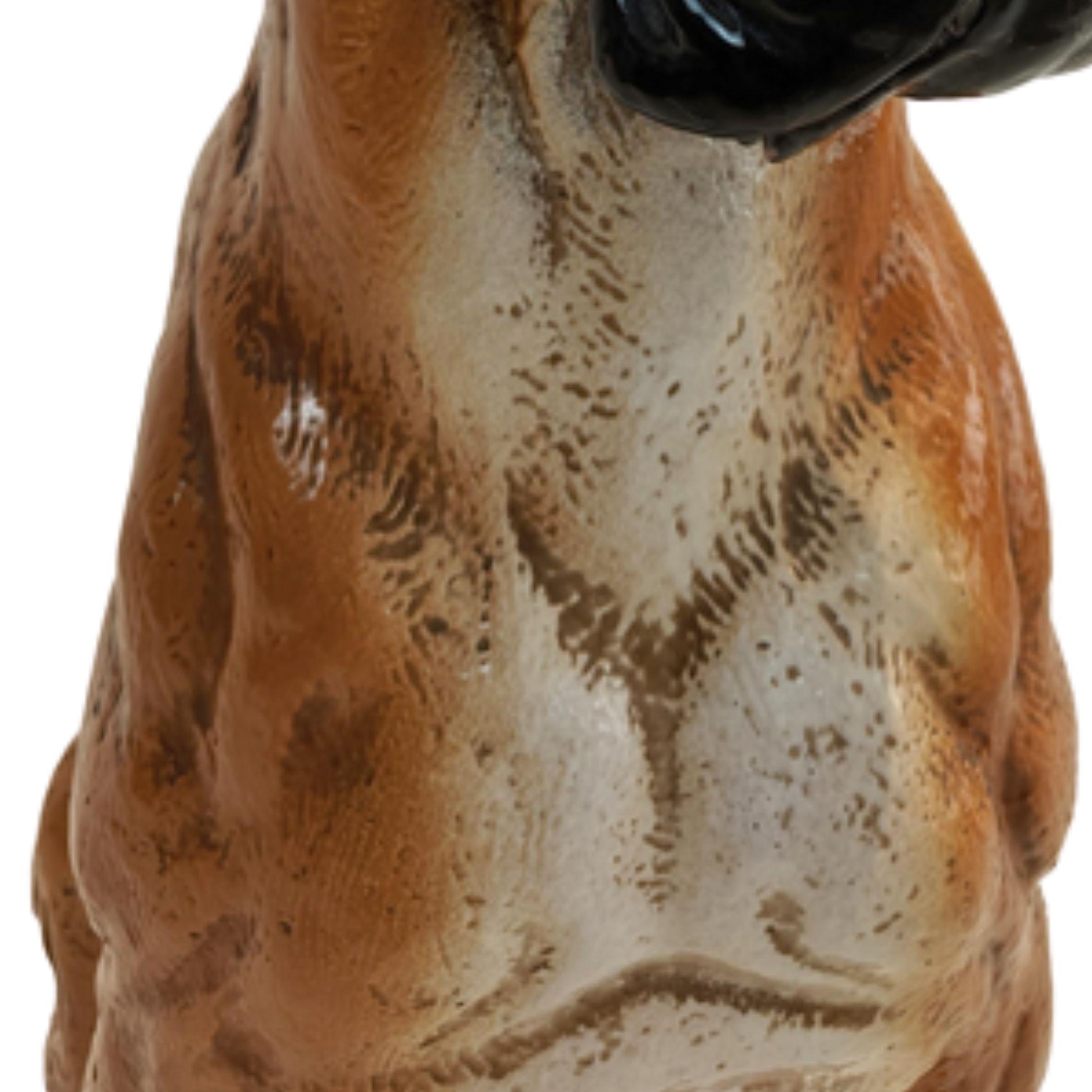 Chien de race Boxer en majolique fabriquée en Toscane, Italie, 1960 en vente 6