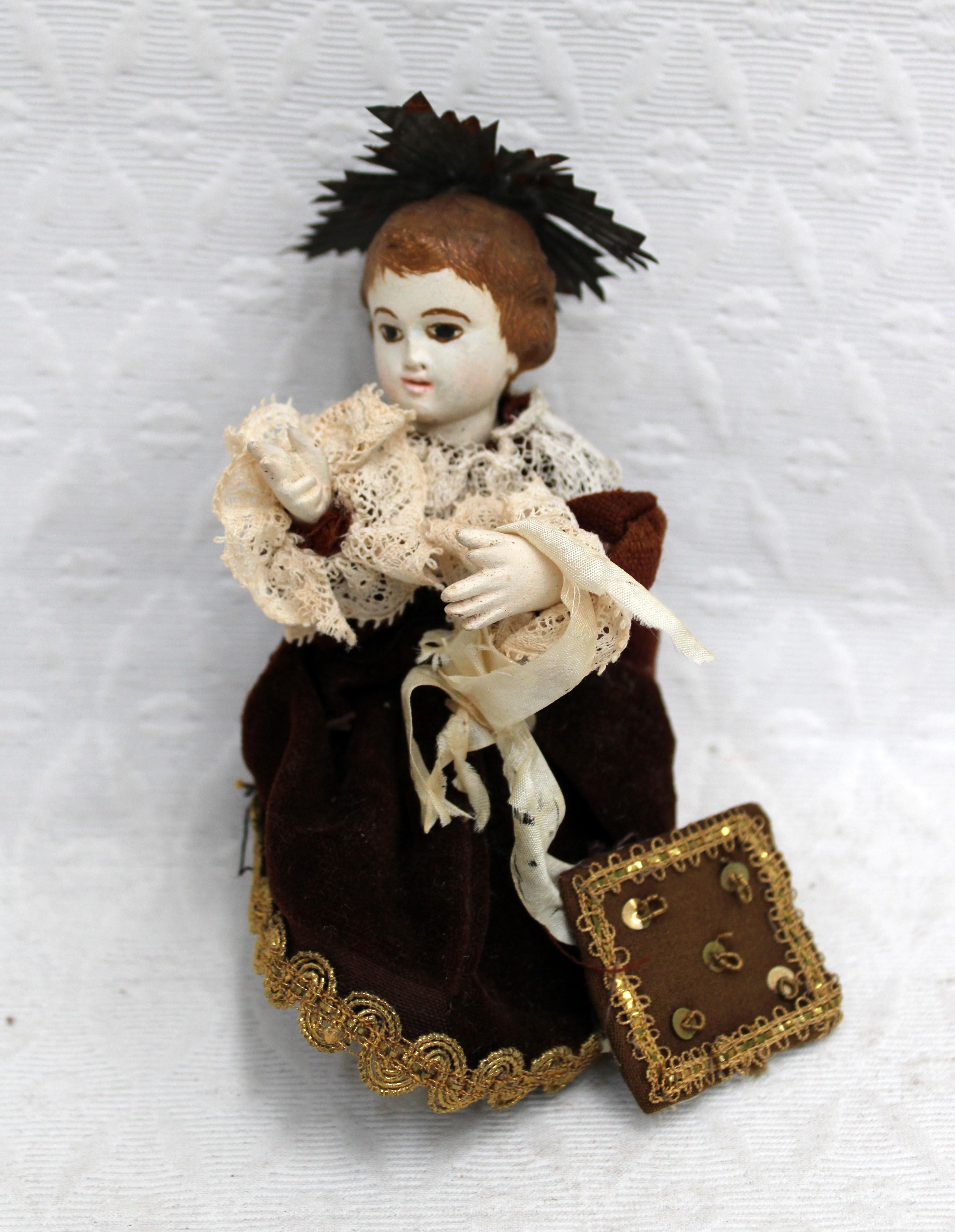 Cap y pota de vestir - Virgen del Carmen con niño - Siglo XIX For Sale 4