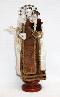 Bonnet et pota de vestir - Virgen del Carmen con niño - Siglo XIX