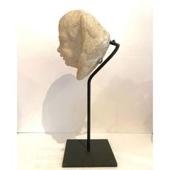 Carrara-Marmorkopf eines Cherub