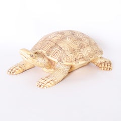 Used Carved Bone Turtle Sculpture