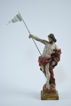 Carved wooden sculpture representing the Resurrected Christ