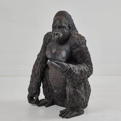Cast Bronze Lifesize  Gorilla