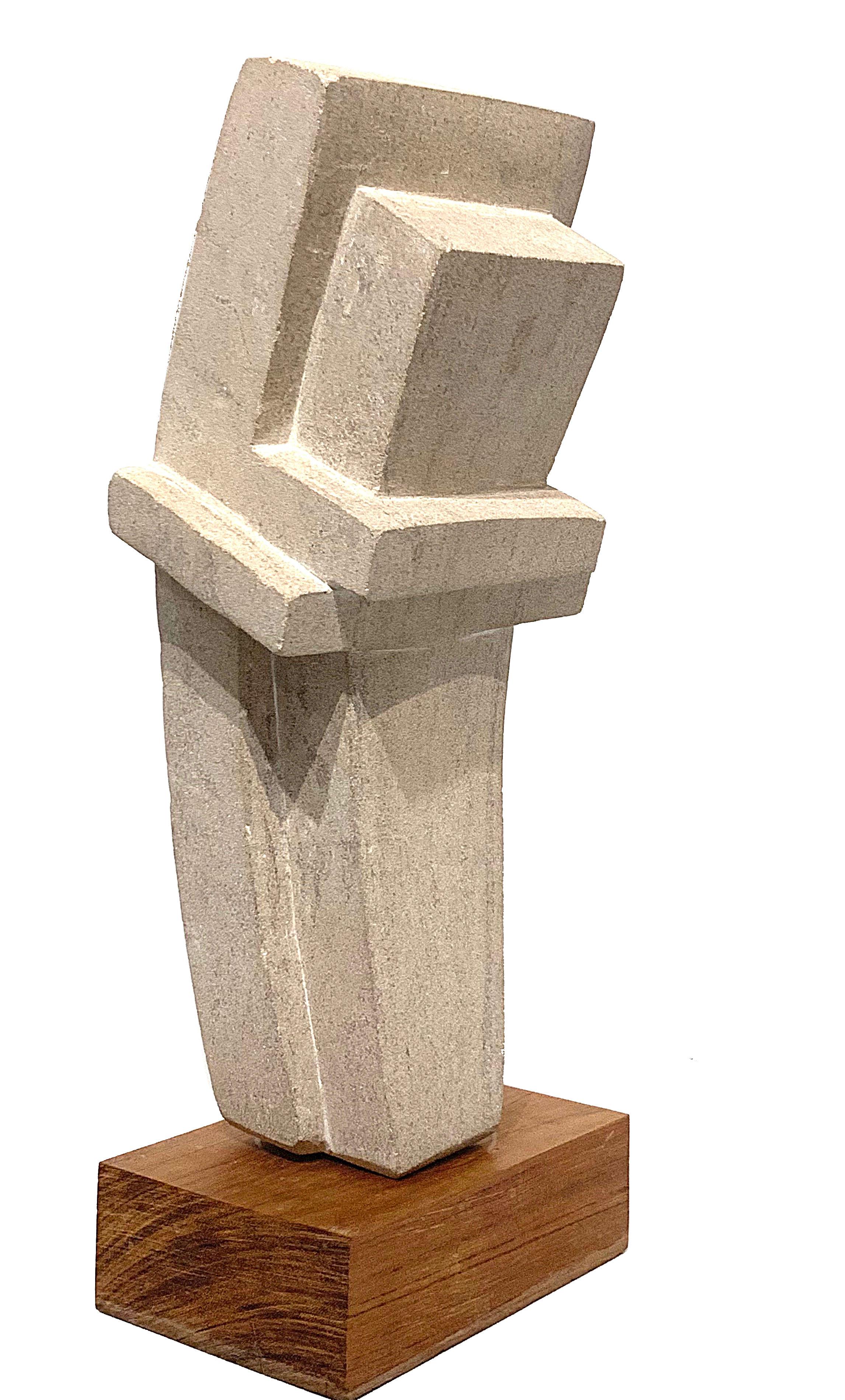 Unknown Abstract Sculpture - Cast Concrete Sculpture by Bakst