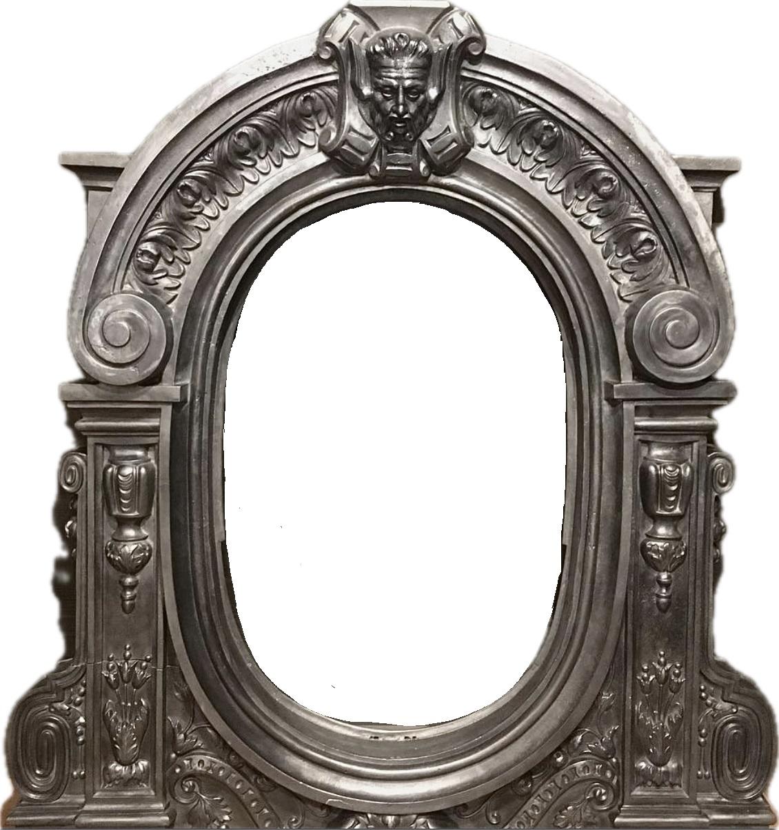 GALLERIA DELLE DODICI SEDIE
Una favolosa cornice per finestra in ghisa della metà o della fine del XIX secolo di dimensioni eccezionali, alta quasi due metri e mezzo, ora offerta con la possibilità di essere elegantemente trasformata in uno