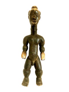 Central African Carved Wood Ritual Male Figure