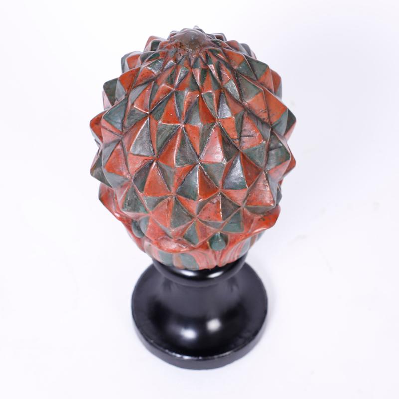 Carciofo in ceramica su supporto - Sculpture di Unknown