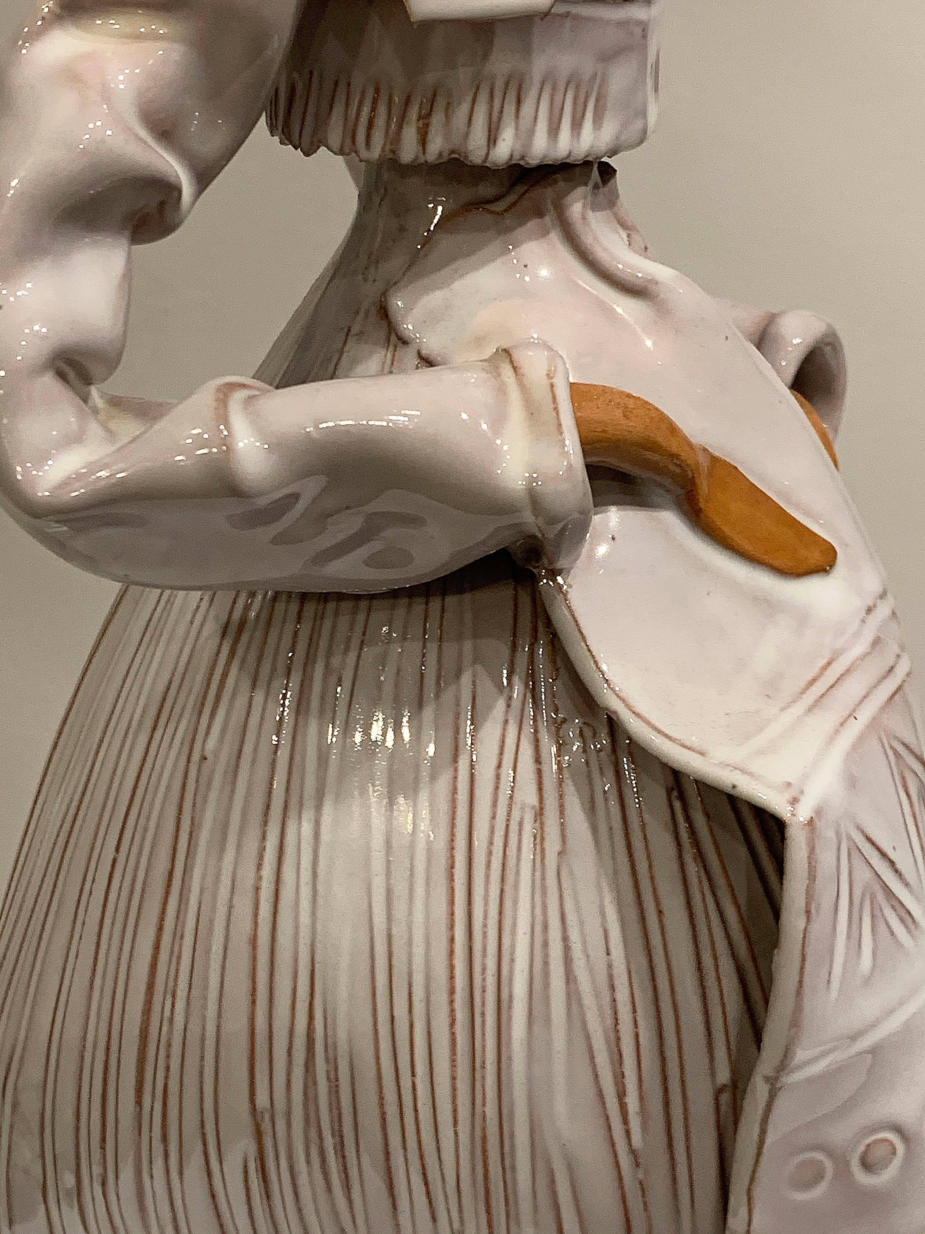 Ceramic Veiled Female Sculpture  7