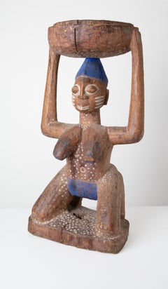 Ceremonial Figure w/Vessel For Offering. Nigeria-Yoruba