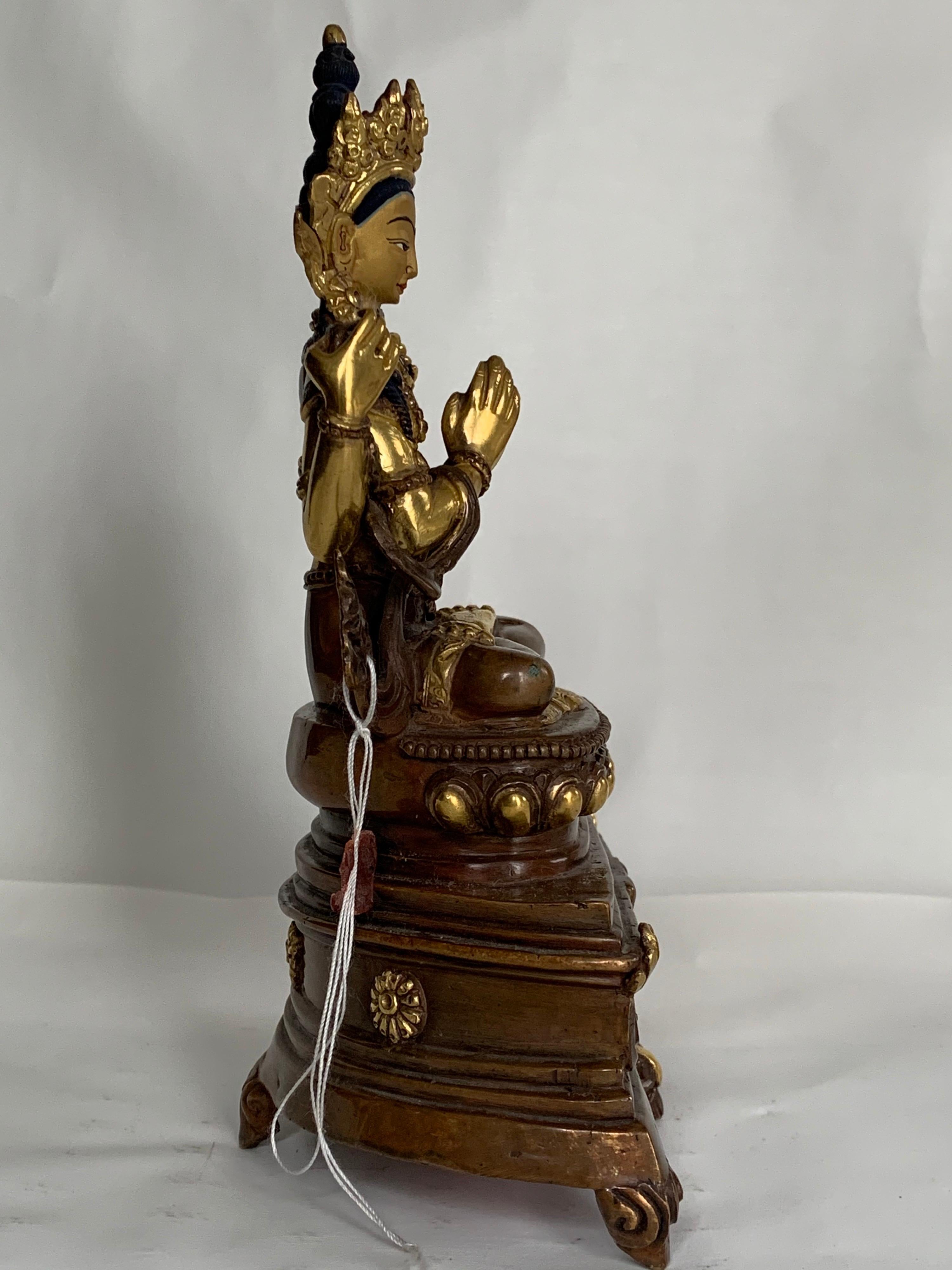 Statua di Chengrishi da 8 pollici con oro 24 carati realizzata a mano con il processo a cera persa in vendita 1
