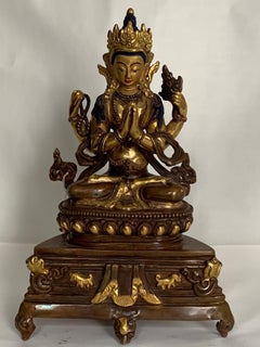 Chengrishi Statue 8 Inch with 24K Gold Handcrafted by Lost Wax Process