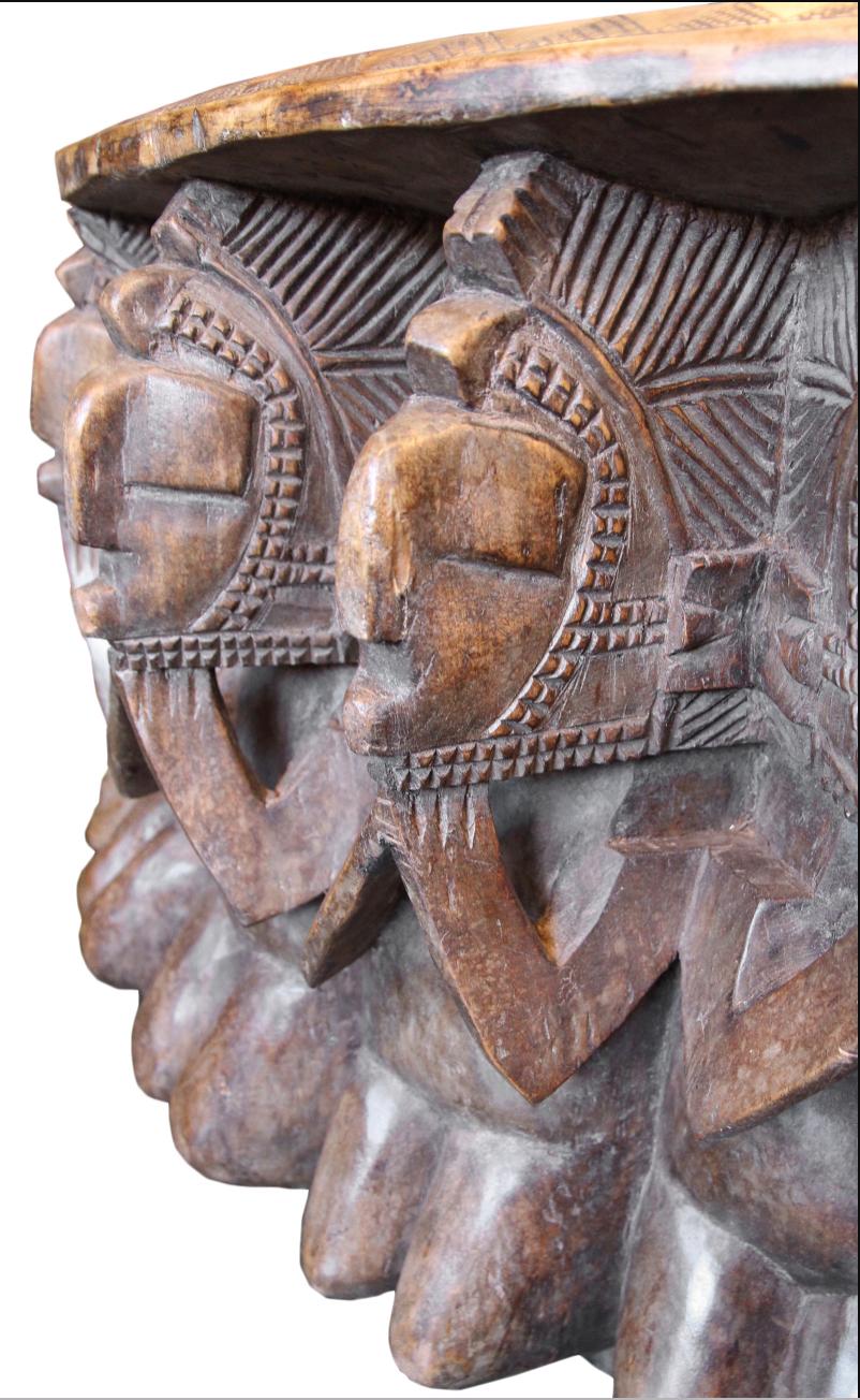 Chief's stool from the Baga people of Guinea-Conakry - Brown Figurative Sculpture by Unknown
