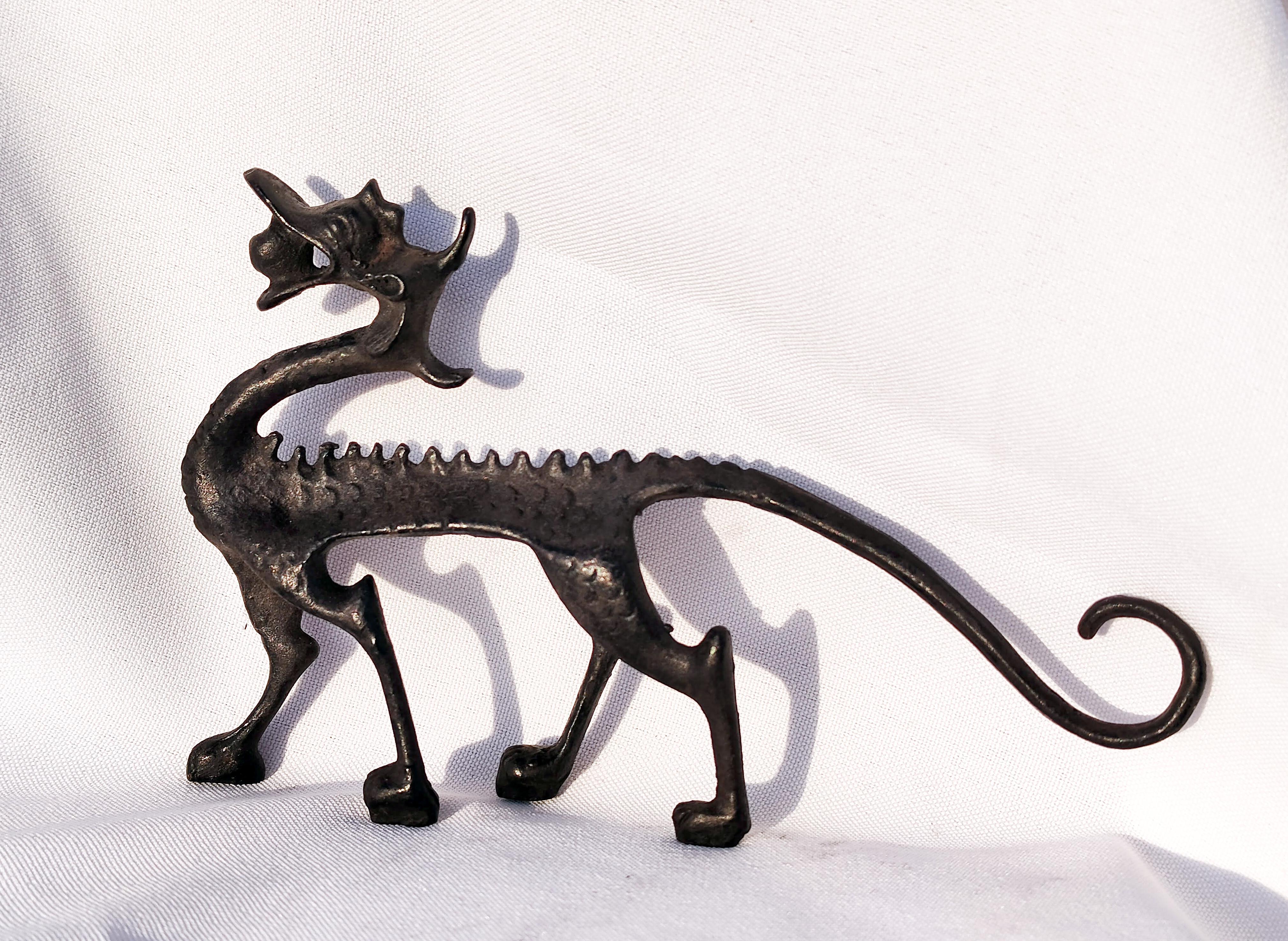 Unknown Abstract Sculpture - Chinese Bronze DRAGON