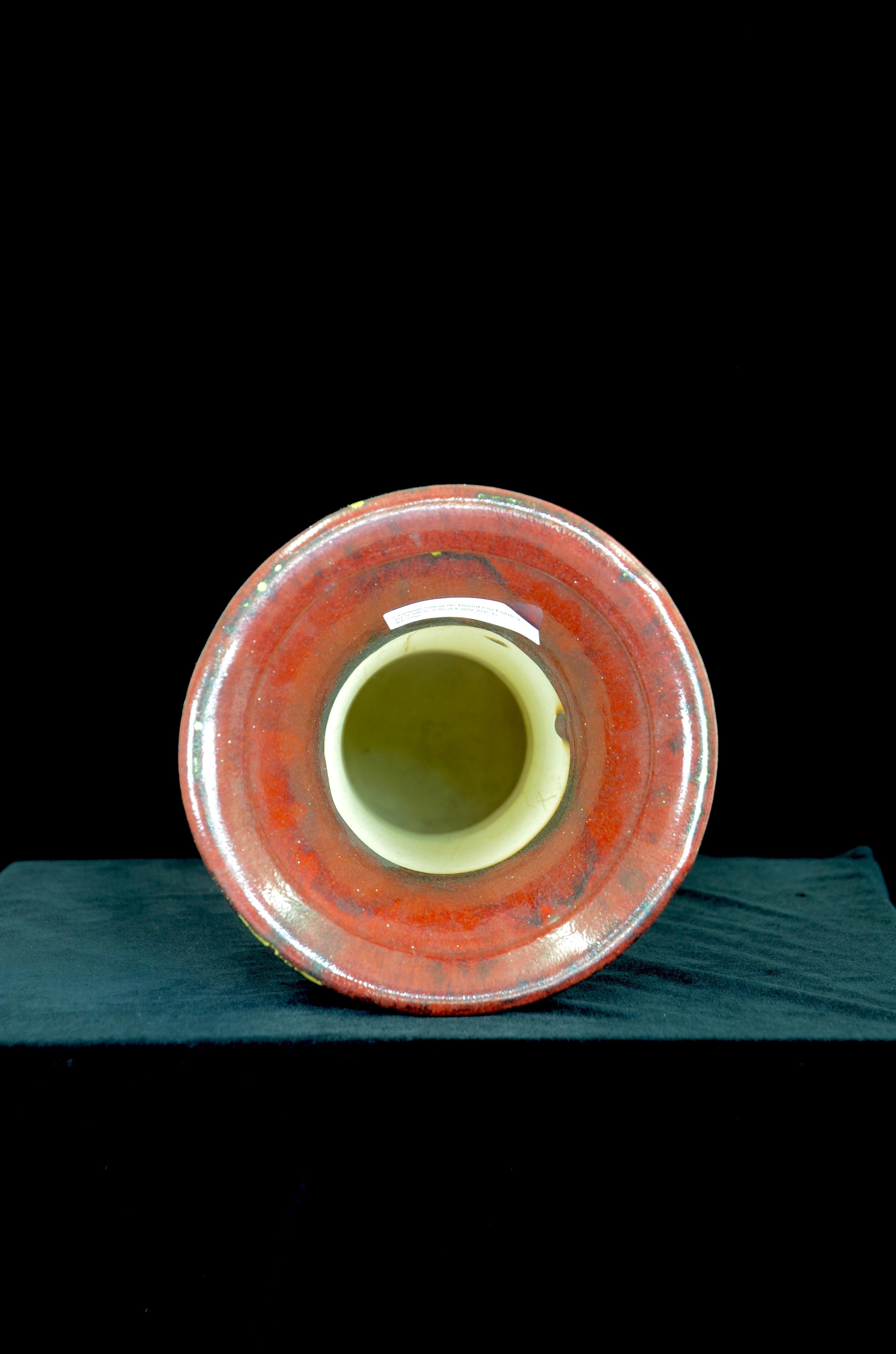 Vase chinois en forme de guépard Sang de Beouf en vente 2