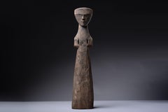 Antique Ancient Chinese Chu Kingdom Wooden Spirit Figure