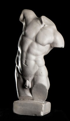 Classical Greek Figurative Sculpture of Athlete Anatomical Plaster Model 20th